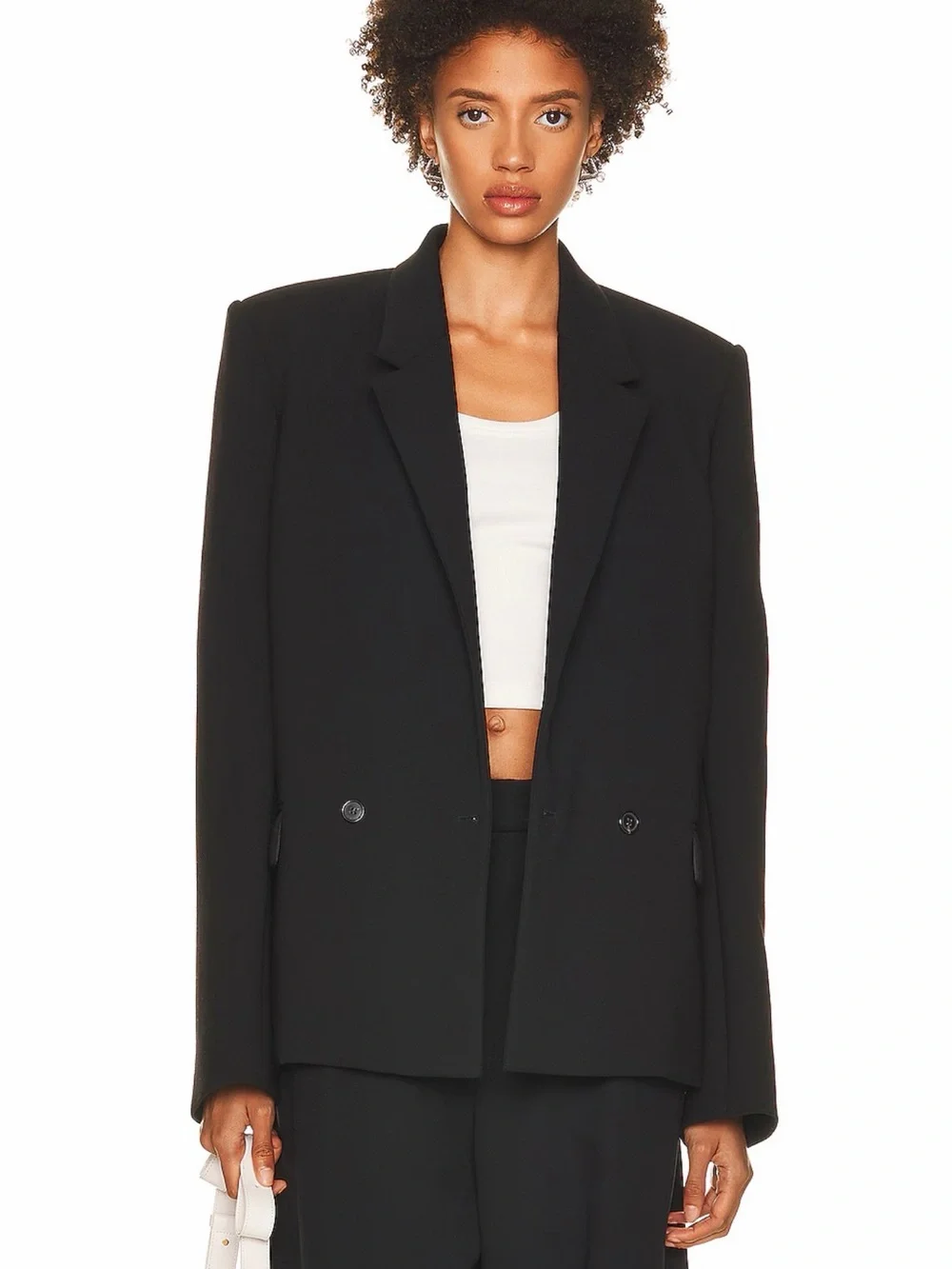 WARDROBE.NYC HB Blazer Double Breasted Wool Black Size M